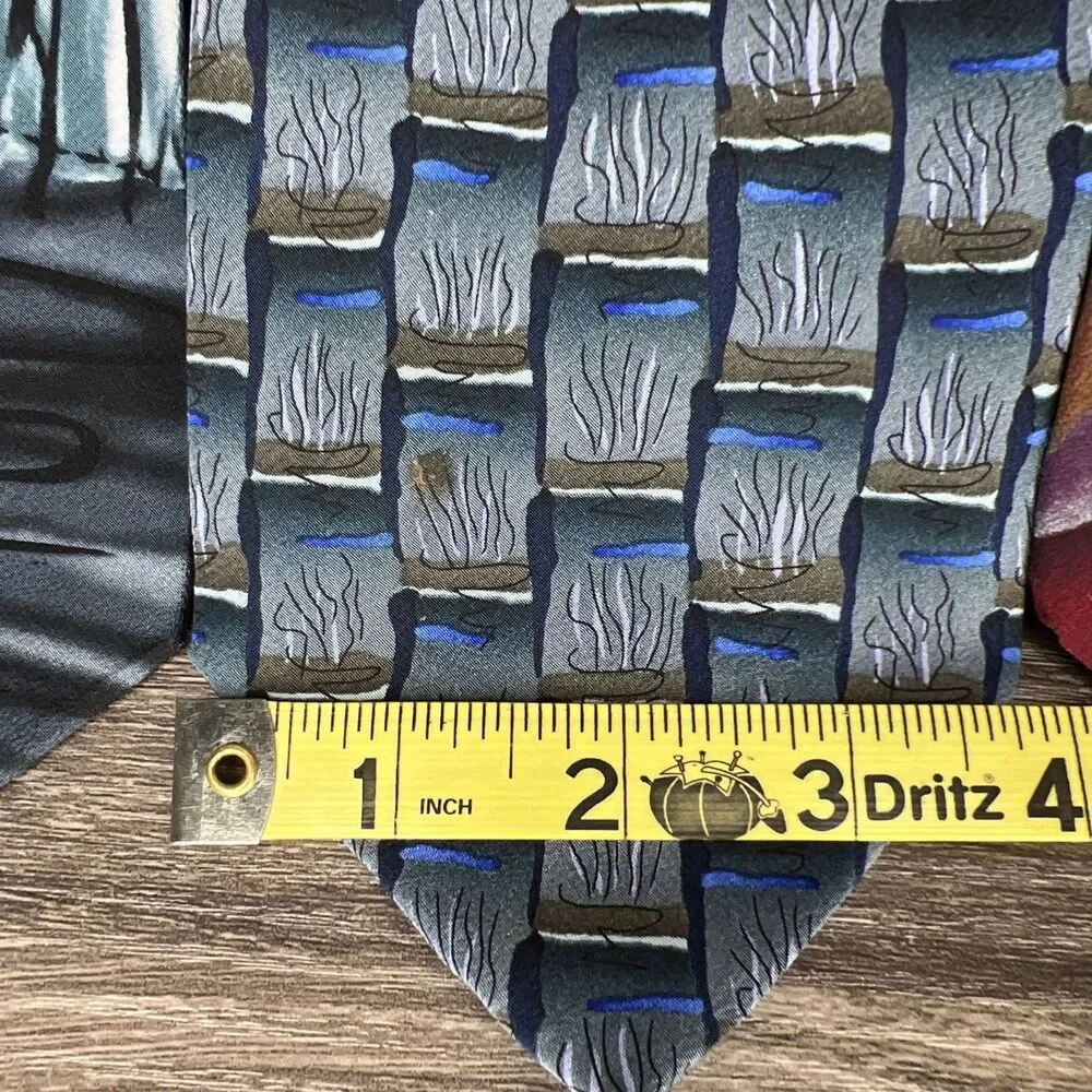 Lot of 4 Vintage Jerry J Garcia Collection Silk Neck Ties Watercolor Abstract